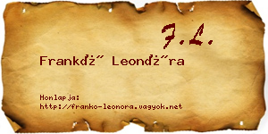 Frankó Leonóra névjegykártya